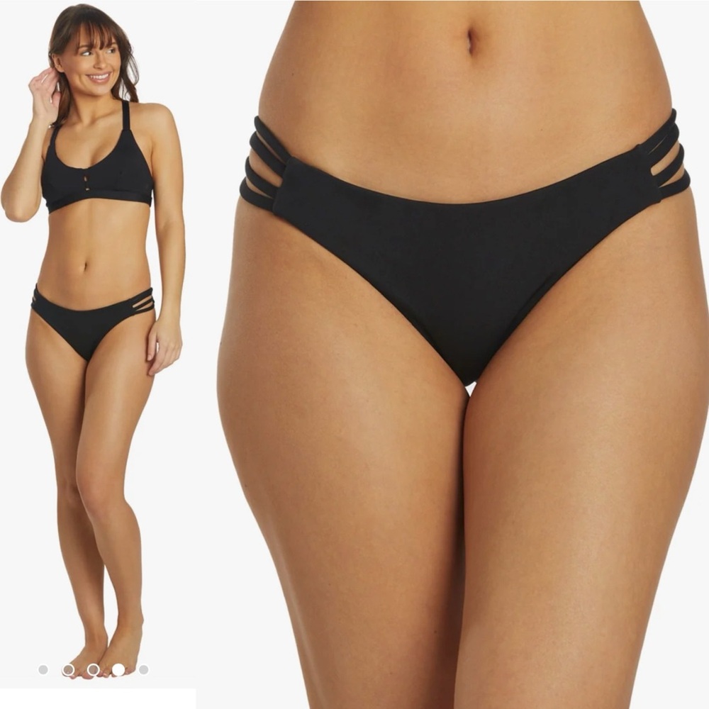 Hurley Women's Max Mod Solid Bikini Bottom sz L